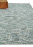 Hand Tufted Wool Modern Area Rug - White and Blue Custom Dimensions Made to Order by The Rug Decor