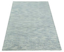 Hand Tufted Wool Modern Area Rug - White and Blue Custom Dimensions Made to Order by The Rug Decor