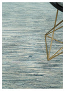 Hand Tufted Wool Modern Area Rug - White and Blue Custom Dimensions Made to Order by The Rug Decor