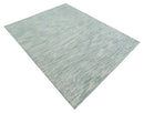 Hand Tufted Wool Modern Area Rug - White and Blue Custom Dimensions Made to Order by The Rug Decor