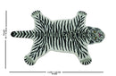 Hand Tufted 3x5 Black And White Animal Tiger Wool Area Rug