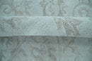 Contemporary Hand Tufted Silver and Blue Modern Wool Area Rug