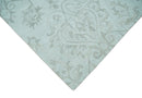 Contemporary Hand Tufted Silver and Blue Modern Wool Area Rug