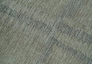 Hand Tufted 8x10 Ivory, Olive and Charcoal Modern Abstract Stripes Design Rug