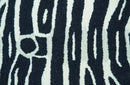 Hand Tufted Animal Zebra Black 3x5 Wool Area Rug