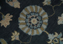 Hand Tufted Black and Silver 8x10 Modern Oushak Rug, Kids, Living Room and Bedroom Rug | TRD6501810S