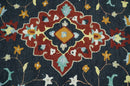 Hand Tufted Black Rust Beige Persian Antique Oriental Wool Area Rug