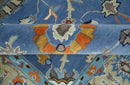 Blue and Beige Hand Tufted Oushak Area Rug Modern Living by The Rug Decor