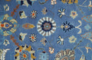 Blue and Beige Hand Tufted Oushak Area Rug Modern Living by The Rug Decor