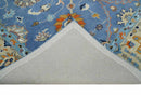 Blue and Beige Hand Tufted Oushak Area Rug Modern Living by The Rug Decor