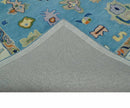 Blue and Ivory Hand Tufted Oushak Area Rug - Contemporary Style by The Rug Decor