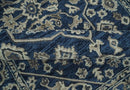 Hand Tufted Blue, Beige and Ivory 5x8 Heriz Serapi style Rug, Kids, Living Room and Bedroom Rug | TRD644158S by The Rug Decor
