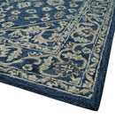 Hand Tufted Blue, Beige and Ivory 5x8 Heriz Serapi style Rug, Kids, Living Room and Bedroom Rug | TRD644158S by The Rug Decor