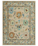 Pink Peach Gold Hand Tufted Oushak Wool Area Rug - Modern Style by The Rug Decor