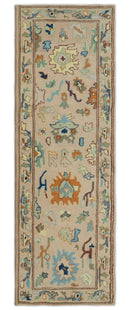 Pink Peach Gold Hand Tufted Oushak Wool Area Rug - Modern Style by The Rug Decor