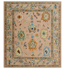 Pink Peach Gold Hand Tufted Oushak Wool Area Rug - Modern Style by The Rug Decor