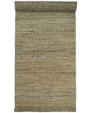 Hand Woven Brown Natural Jute and Wool Area Rug