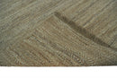 Brown Hand Woven Natural Jute and Wool Area Rug - Eco Friendly