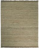 Hand Woven Brown Natural Jute and Wool Area Rug