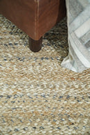Hand Woven Brown Natural Jute and Wool Area Rug