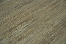 Brown Hand Woven Natural Jute and Wool Area Rug - Eco Friendly