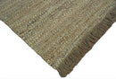 Hand Woven Brown Natural Jute and Wool Area Rug