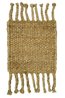 Hand Woven 100% Natural Fiber Brown Natural Jute Rug | JR008