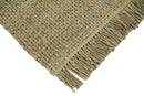 Hand Woven 100% Natural Fiber Brown Natural Jute Rug | JR007