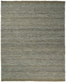 Hand-Woven Jute and Wool Blend Area Rug Silver and Brown - Subtle Diamond Detail