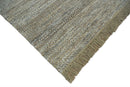Hand Woven Natural Fiber Jute and Wool Silver and Brown Rug