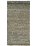 Hand-Woven Jute and Wool Blend Area Rug Silver and Brown - Subtle Diamond Detail
