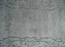 3x5 Hand Woven and Carved Silver and Gray Floral Art Silk Rug | KNT10