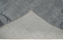 Silver and Gray Floral Art Silk Area Rug 3x5 Hand Woven Carved