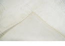 Silver and Ivory Hand Woven and Carved Floral Modern Design Art Silk Area Rug 4x6