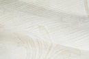 Silver and Ivory Hand Woven and Carved Floral Modern Design Art Silk Area Rug 4x6