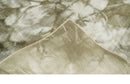 Modern Abstract Art Silk Area Rug 4x6 Feet Hand Woven in Silver and Olive Tones