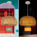 GobekUsa Hand-Woven Bamboo Lantern Pendant Light