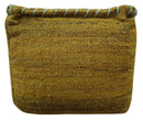 Hand Woven Boho Natural Farmhouse Mustard Jute Pouf