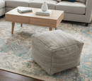 Hand Woven Boho Natural Large Gray and Brown Jute Pouf