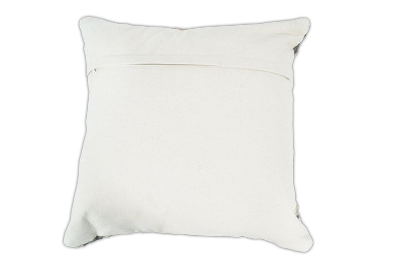 Hand Woven Boho Rust and Charcoal Jute and Wool Tribal Accent  Pillow, Cushion | PL11