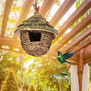 GobekUsa Hand-woven Hummingbird Nest House for Garden