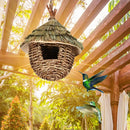 GobekUsa Hand-woven Hummingbird Nest House for Garden