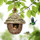 GobekUsa Hand-woven Hummingbird Nest House for Garden