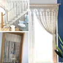 GobekUsa Hand-woven Macrame Door Curtain Bohemia Wall Hanging Tapestry For Home Window Doorway Bedroom Living Room Wedding Backdrop Decor