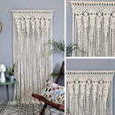 GobekUsa Hand-woven Macrame Door Curtain Bohemia Wall Hanging Tapestry For Home Window Doorway Bedroom Living Room Wedding Backdrop Decor