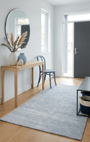 Silver Hand Woven Modern Premium Wool Viscose Blend Area Rug 5x8
