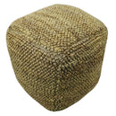 Hand Woven Natural Brown Chunky Design Jute Pouf