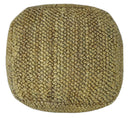 Hand Woven Natural Brown Chunky Design Jute Pouf