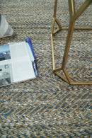 Modern Style Hand Woven Gray and Brown Jute and Art Silk Rug