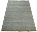 Modern Style Hand Woven Gray and Brown Jute and Art Silk Rug